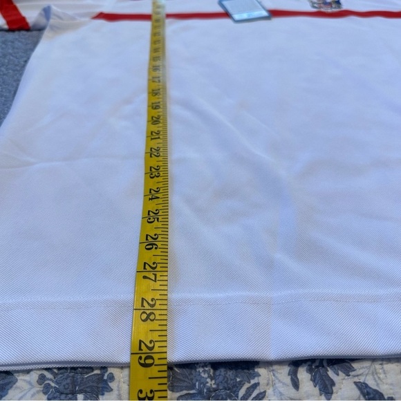 FootJoy Red & White Polo Shirt Short Sleeves Crowborough Beacon Golf Club Sz XL - Picture 11 of 12